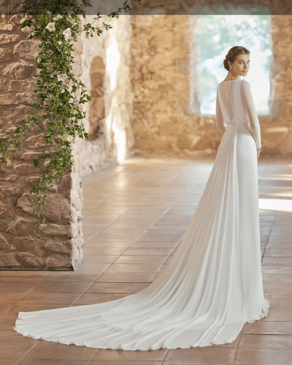 Brudekjoler 2022 - Palermo med smuk ryg og langt slæb