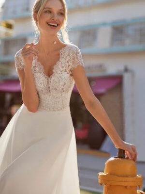 brudekjoler 2024 - brudekjole Cannoli i blonde og chiffon